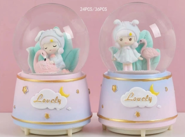 Flamingolu Çocuk Kar Küresi Büyük Boy