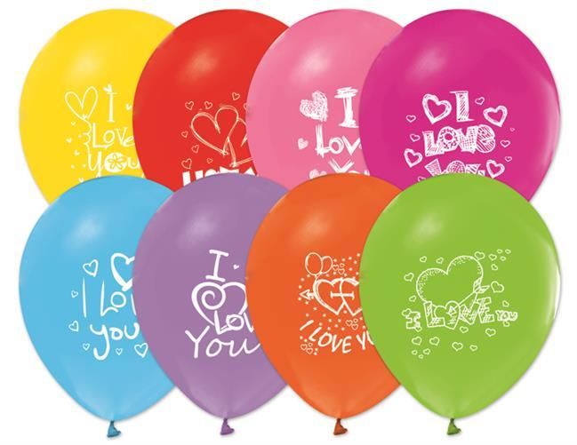 10'lu I Love You Balon Pakedi