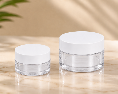 5 ml & 10 ml beyaz kapak mika krem kutusu kavanoz