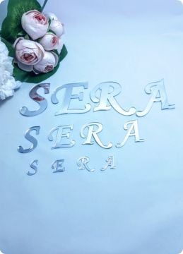 Ayna harf ve rakam (akrilik pleksi lazer kesim)