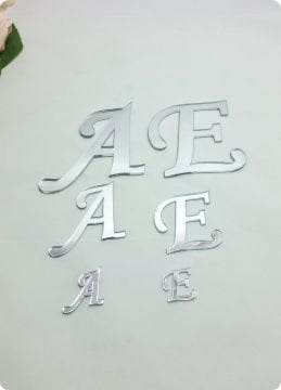 Ayna harf ve rakam (akrilik pleksi lazer kesim)