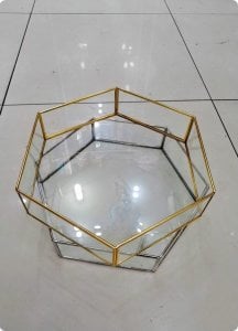 34 cm Altıgen Kenarları metal tepsi