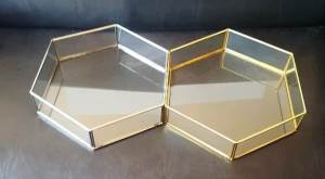 34 cm Altıgen Kenarları metal tepsi