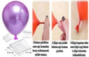50 Lİ BALON BAĞLAMA KLİPSİ AÇILABİLEN