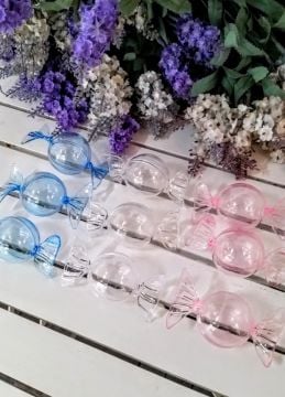 12 Adet Pvc Şekerlik Mika Şeker Kutu