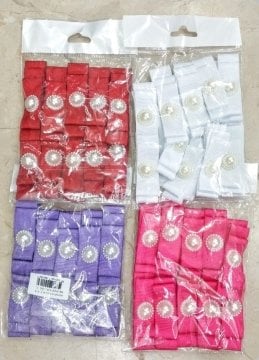 20 Li 2 Cm Hazır Süslü İncili Grogren Fiyonk