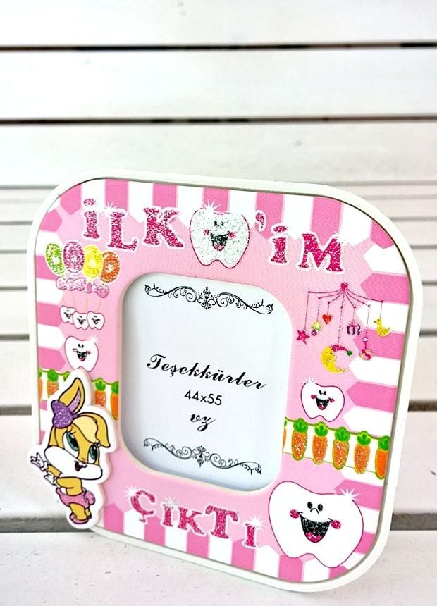 İlk dişim çıktı Yazılı Resim Çerçeve ( dayama ayaklı )