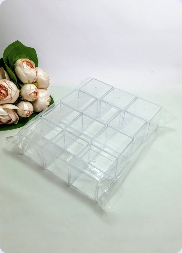 12 li Mika Pleksi Küp Kutu 5x5x5 cm