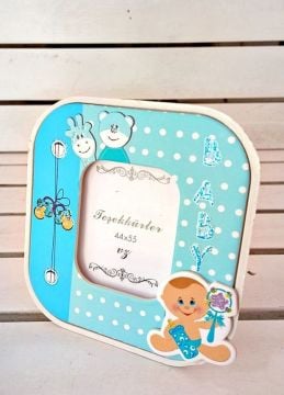 Baby yazılı çıngıraklı Bebek Foto Çerçeve ( dayama ayaklı )