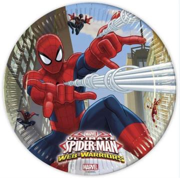 8 Li Spiderman Web Warriors / Örümcek Adam Karton Tabak