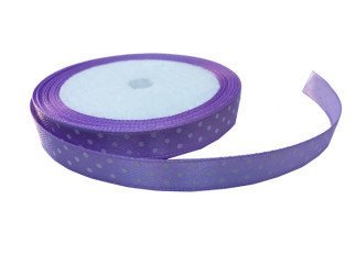 KURDELA SATEN PUANLI LİLA 1CM