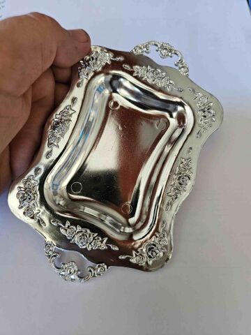 12 Li Desenli  Plastik Minik Nikah Şekeri Tepsi