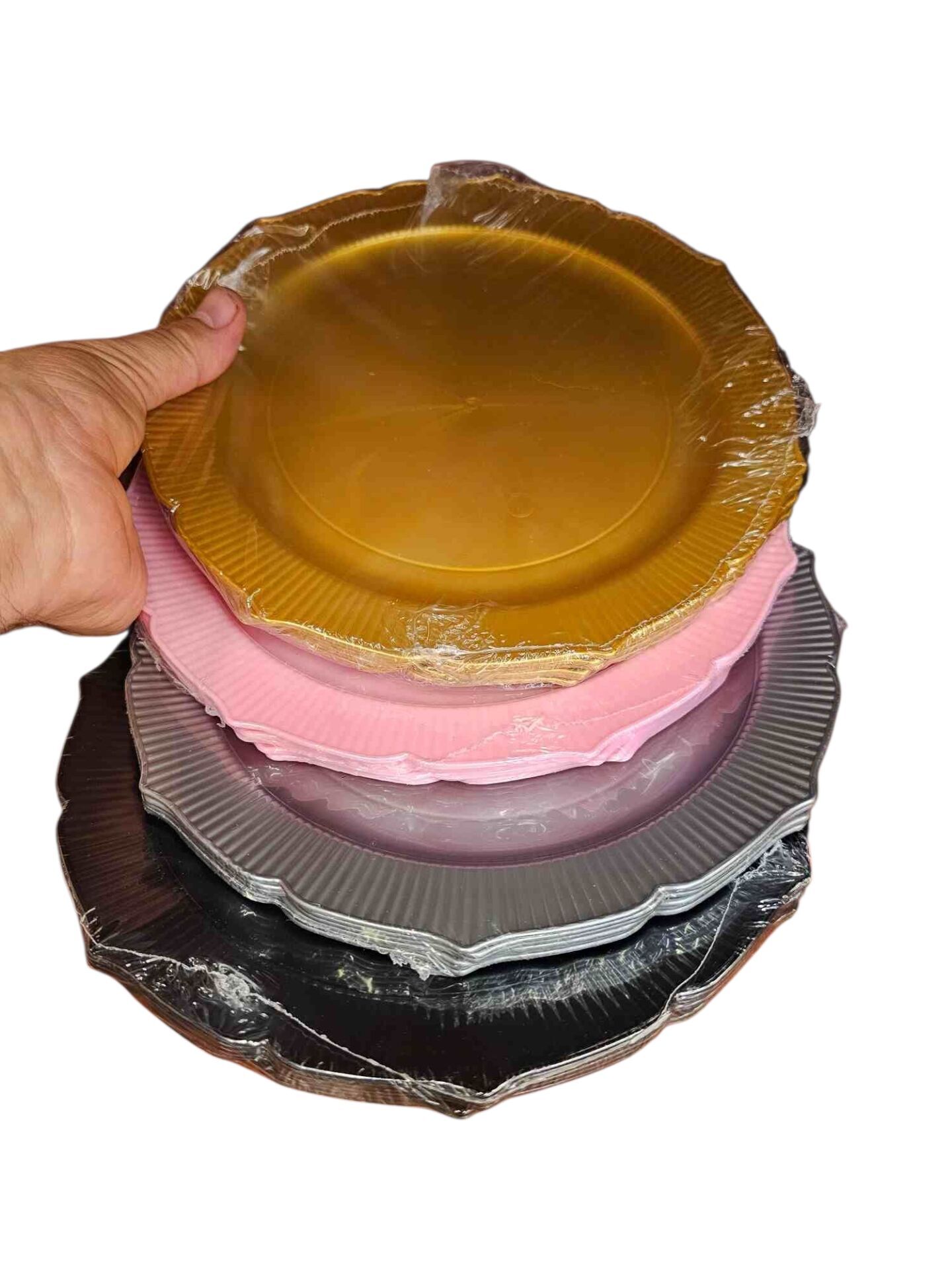 6 Li 23 Cm Renkli Mika Tabak
