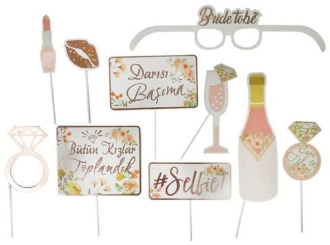 KONUŞMA BALONU SETİ BRIDE TO BE ROSE PK:10 KL:100