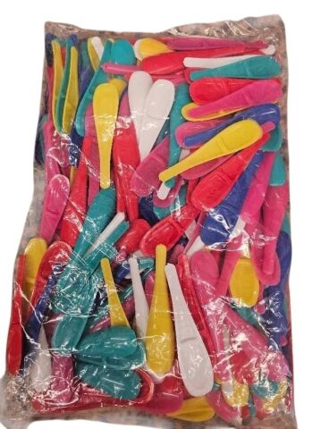 1000 Li Karışık Renkli Plastik Kaşık (Dondurma Kaşığı)