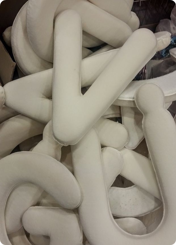 35 cm boyunda tekstil harf