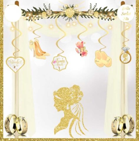 SÜS SARKIT BRIDE TO BE 6 LI SET ALTIN PK:6 KL:300