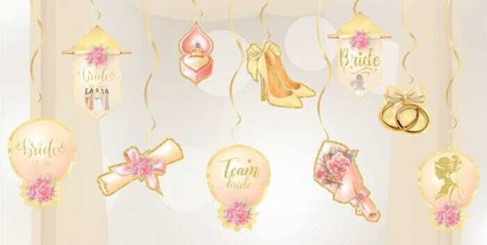 SÜS SARKIT BRIDE TO BE 10 LU SET ALTIN PK:10