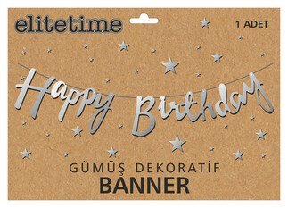 FLAMA HAPPY BRITHDAY METALİZE GÜMÜŞ