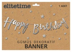 FLAMA HAPPY BRITHDAY METALİZE GÜMÜŞ
