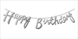 FLAMA HAPPY BRITHDAY METALİZE GÜMÜŞ