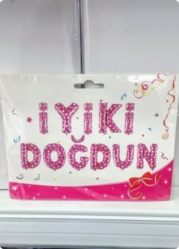 35 Cm ''İyiki Doğdun'' Yazılı Folyo Balon Set