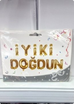 35 Cm ''İyiki Doğdun'' Yazılı Folyo Balon Set
