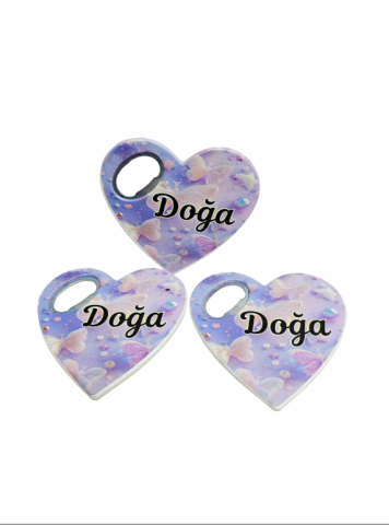 Kalp Şeklinde Baskılı Mıknatıslı Açacak