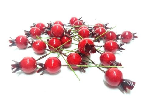200 Lü Nar çiçek süs Büyük boy Kırmızı 2 Cm