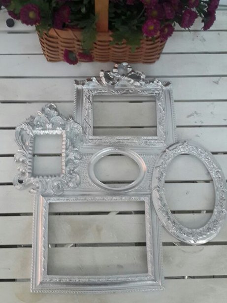 Boyalı, Polyester Beşli ( 5 li ) Çerceve Kapı Süsü Süslemesiz