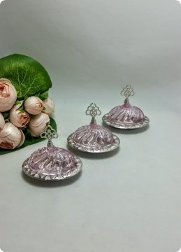 Oval Cam Lokumluk Metal Tepelikli ve Metal Alt Tabaklı
