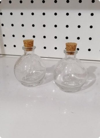 Mantar tıpalı top küre cam şişe ( 35cc )