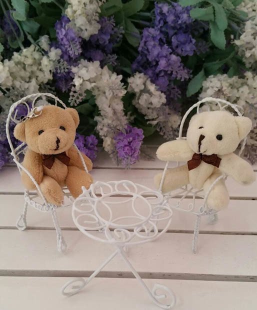 1 Paket 8 cm Pelüş Tüylü Ayıcık