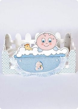 Bebek şekeri sunum çit Sepet Küvette Bebek