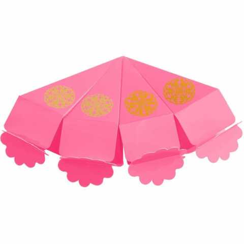 24 lü Karton Şeker,Lokum Külahı PEMBE