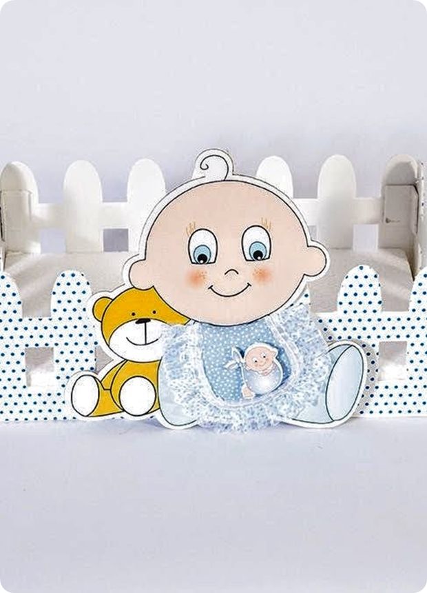 Bebek şekeri sunum çit Sepet Ayıcıklı Bebek