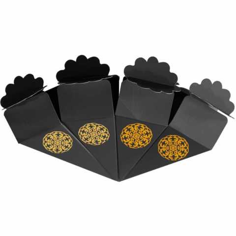 24 lü Karton Şeker,Lokum Külahı SİYAH