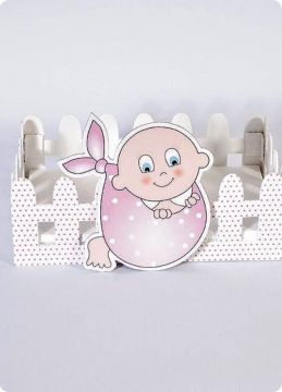 Bebek şekeri sunum çit Sepet Kundakta  Bebek