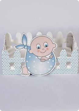 Bebek şekeri sunum çit Sepet Kundakta  Bebek