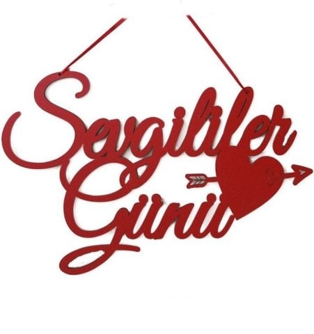 Ahşap Sevgililer Günü Yazısı (53*35cm)