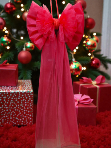 Kristal tül büyük yılbaşı ağaç fiyonku