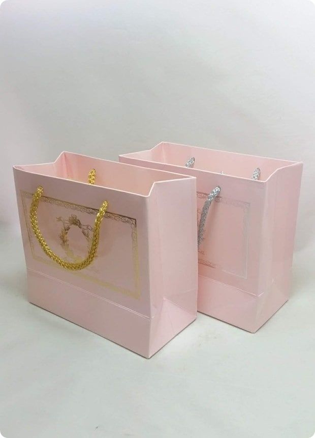 10 Lu (18x16 Cm) Körüklü,Baskılı, İpli, Kız Bebek Şekeri Karton Çanta, Poşet
