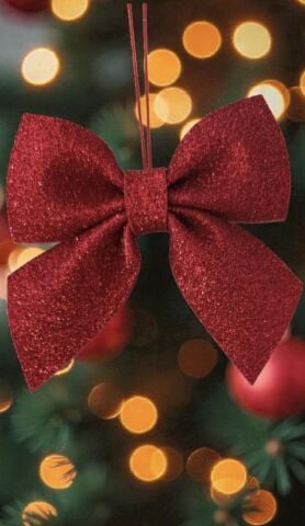 3 adet simli yılbaşı ağaç fiyonku