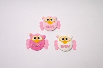 Bebek şekeri 3 boyutlu Keçe Figürler Baykuşlar
