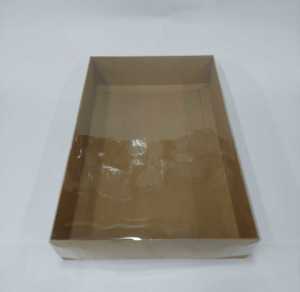 40x26x8 cm Kraft Karton Üstü Asetat Kutu
