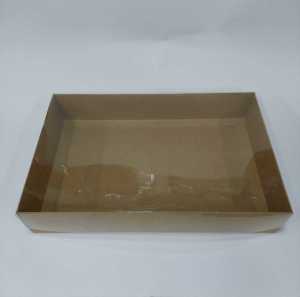 40x26x8 cm Kraft Karton Üstü Asetat Kutu