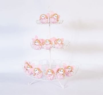 3 Katlı Ferforje Cupcake  Sunum Standı