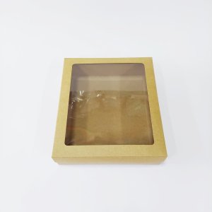 23x20x6 cm Kraft Asetat Pencereli Karton Kutu