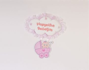 Bebek odası kapı süsü ; Bulut,Pusette Bebek