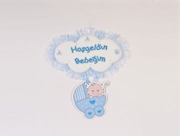 Bebek odası kapı süsü ; Bulut,Pusette Bebek